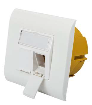 Gniazdo 2xRJ45 podtynkowe komplet bez RJ