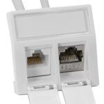 Faceplate 45x45mm for 2xRJ45 Keystone Jack