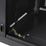 19-inch 9U 600×450 securityNET wall-mounted rack cabinet with perforated doors