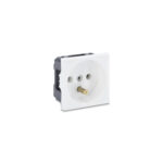 Electrical socket without interlock 230V white