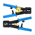 Crimping tool for EZ RJ45 + RJ12 plugs