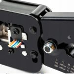 Crimping tool for EZ RJ45 + RJ12 plugs