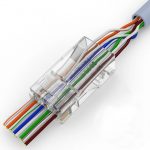 RJ45 pass-through plug cat.5e UTP EZ type