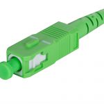 Single-mode LC/APC pigtail, 0.9 mm coating