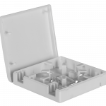 Wall Outlet allows mounting of 2xSC simplex/LC duplex