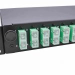 19″ 1U fiber optic distribution panel, 24x SC duplex, slide version, empty