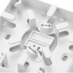 Wall Outlet allows mounting of 2xSC simplex/LC duplex