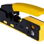 Crimping tool for BW and EZ RJ45 pass-through plugs