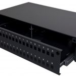 19″ 3U fiber optic distribution panel, 48x SC simplex/LC duplex, slide version, empty