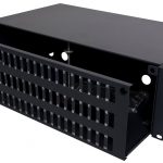 19″ 3U fiber optic distribution panel, 72x SC duplex, slide version, empty
