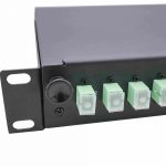 19″ 1U Fiber Optic Distribution Panel, 24x SC simplex/LC duplex, Equipped