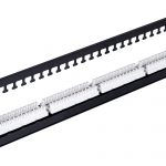 Patch panel kategoria 6 19 cali 1U 24xRJ45 UTP czarny z organizerem kabli